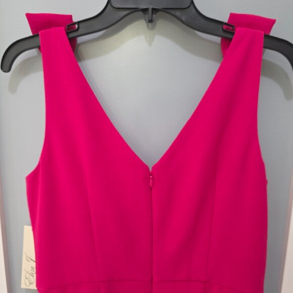 Eliza J Hot Pink Bow Shoulder Sheath Dress Size 10 NWT Elegant Cocktail - Picture 10 of 11